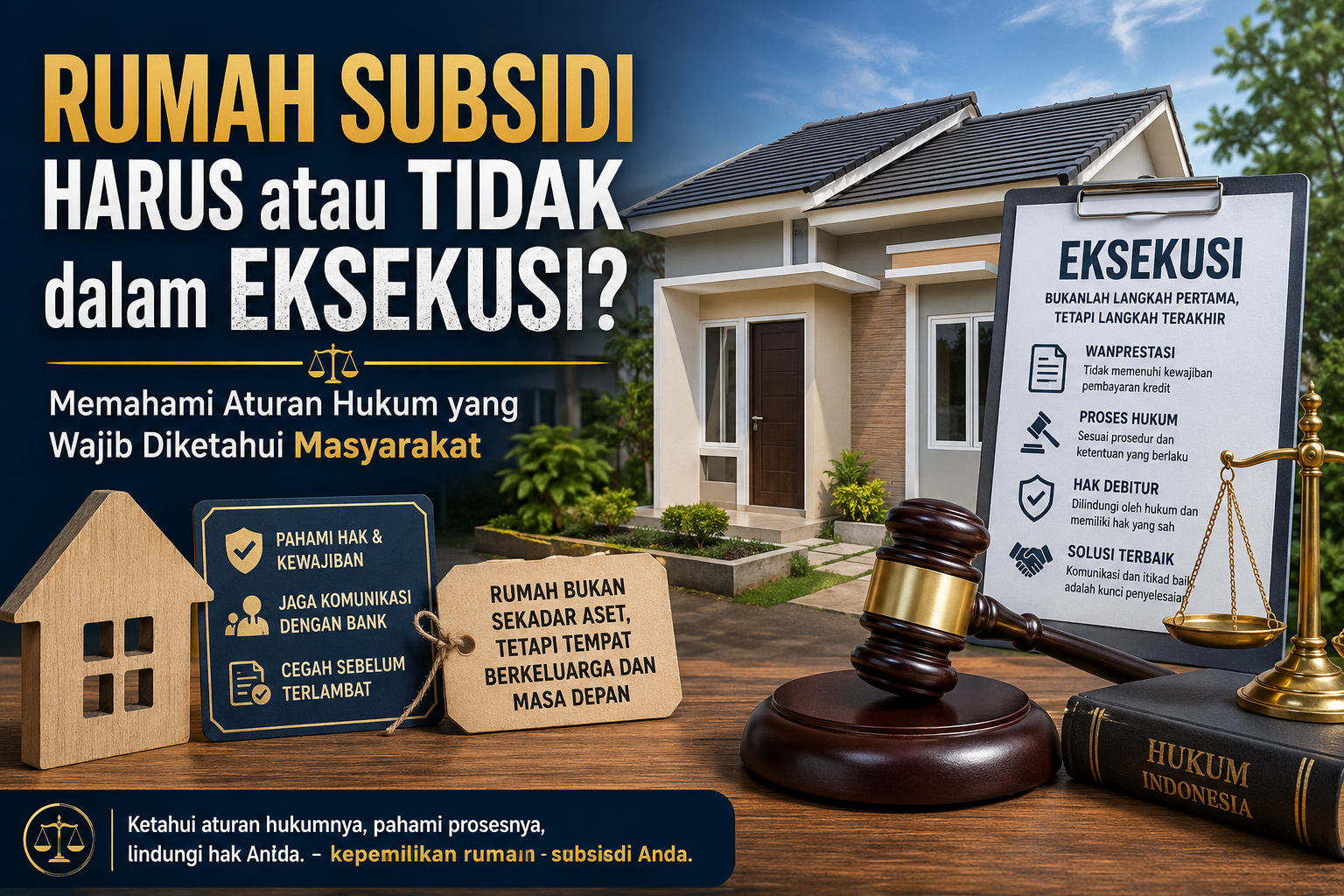 Rumah Subsidi Harus atau Tidak dalam Eksekusi? Memahami Aturan Hukum yang Wajib Diketahui Masyarakat